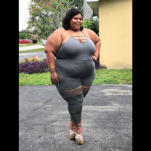 Grey Jumpsuit with Rips - Picture 2 of 3